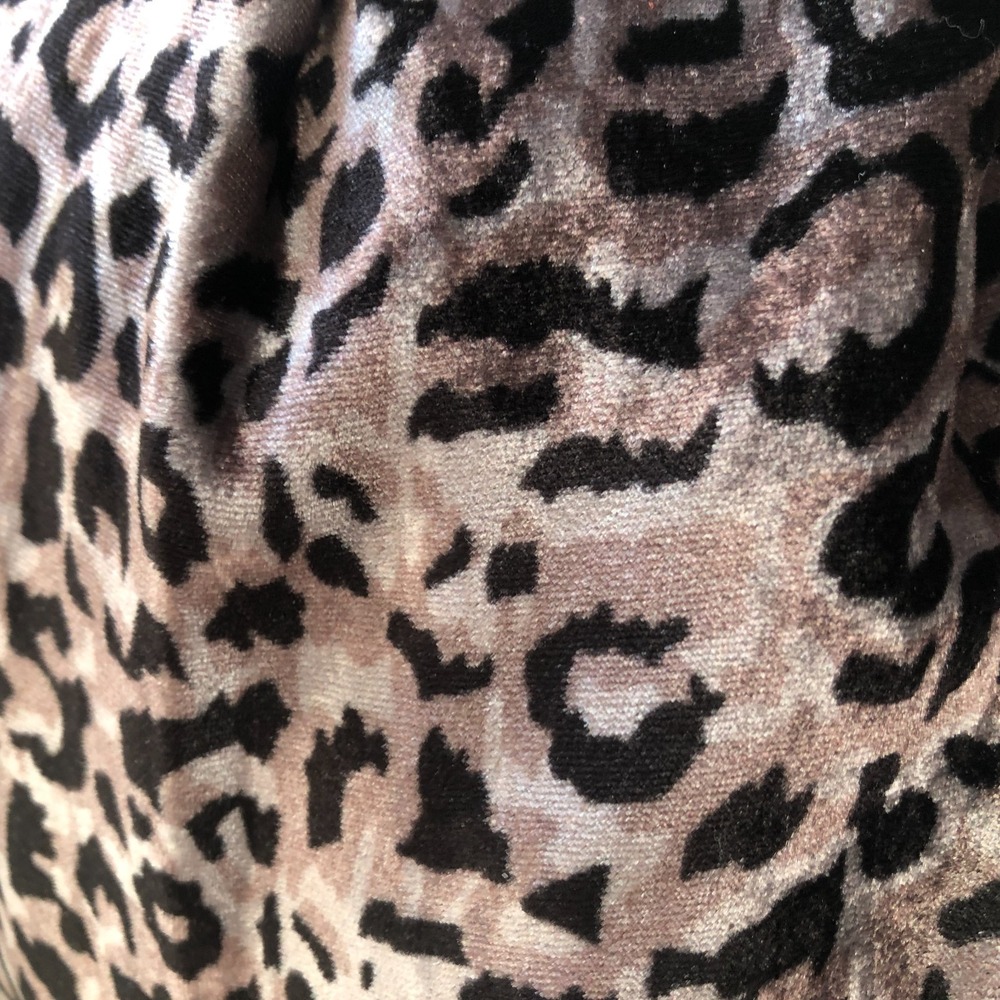 JOHNNY WAS Deep V-Neck Elegant Ombre Leopard Silk Velvet‎ Wrap Midi Dress M $330 - Picture 6 of 16